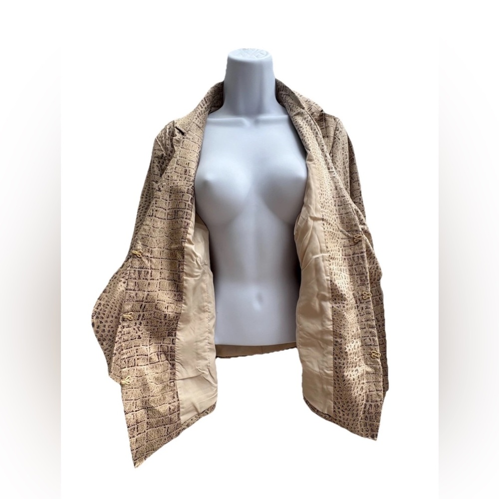 Chicos Classic Soft Jacket Size 1 Medium Animal P… - image 2